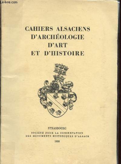 Cahiers alsaciens d'archologie d'art et d'histoire