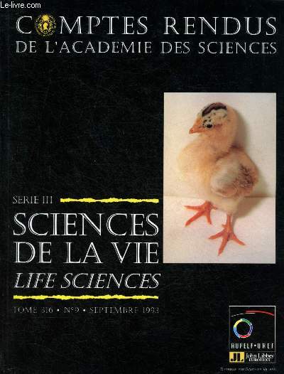 Compte-rendus de l'Acadmie des sciences - Srie III : Science de la vie - Tome 316 n9 - Septembre 1993