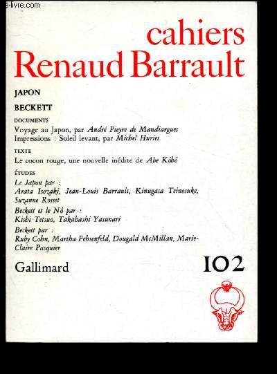 Cahiers Renaud Barrault n102 / Sommaire : Japon - Becket - Becket et le Japon