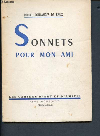 Sonnets pour mon ami