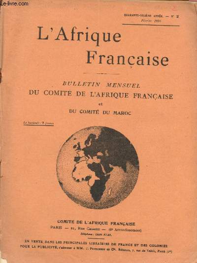 L'Afrique franaise - n2 - 46e anne - fvrier 1936