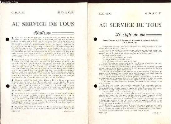 Au service de tous - Avril 1943 - facscicules I, II, III, IV, V et VI