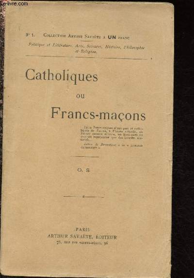 Catholiques ou Francs-Maons