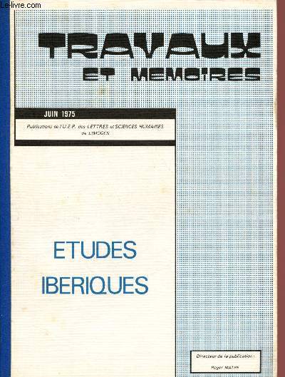 Travaux et mmoires - Juin 1975 : Etudes Ibriques