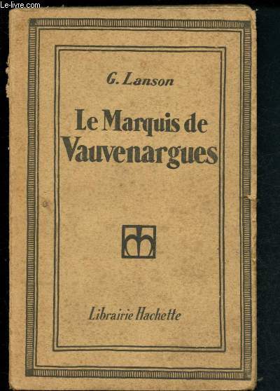 Le Marquis de Vauvenargues - Lanson G. - 0 - Afbeelding 1 van 1