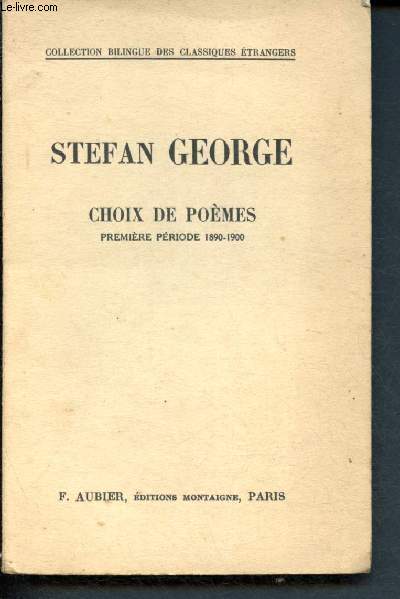 Choix de pomes - premire priode 1890-1900