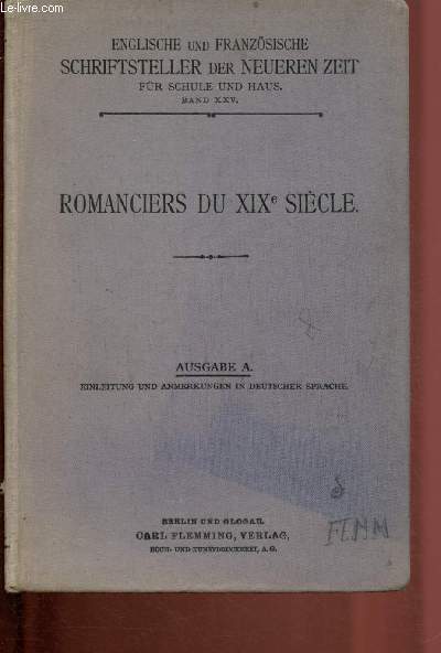 Romanciers du XIXe sicle