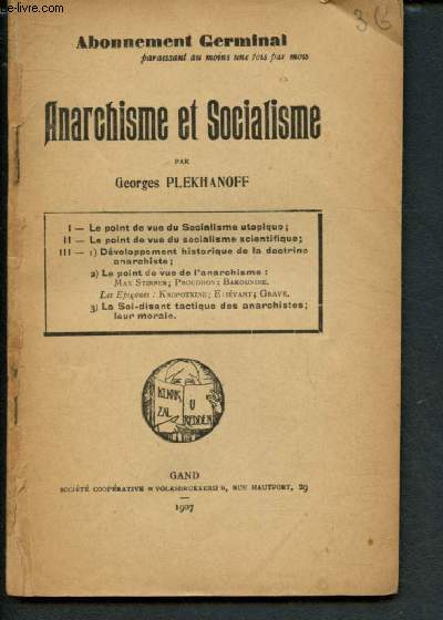 Anarchisme et socialisme