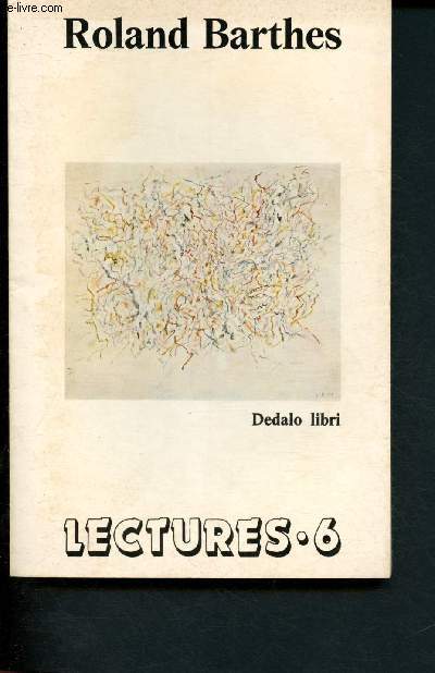 Lectures n6 - Dicembre 1980 : Roland Barthes