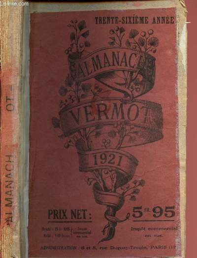 Almanach Vermot 1921 - 36me anne