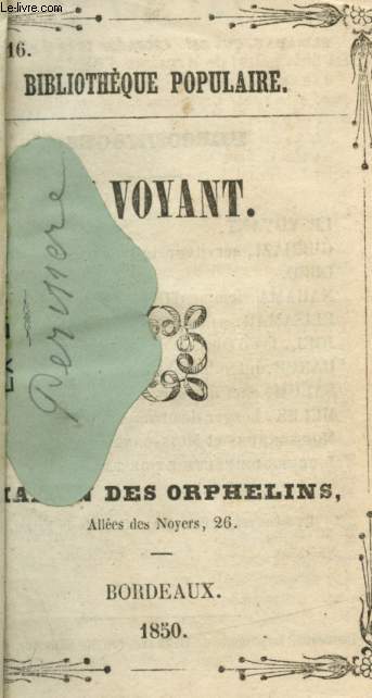 Le voyant (Bibliothque populaire n16)