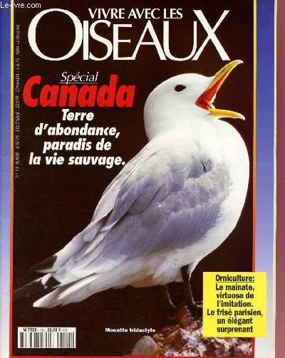 Vivre avec les Oiseaux n13 - Novembre - Dcembre 1995 : Spcial Canada : La baie de Churchill, Les oiseaux des lgendes inuit, les oiseaux satellites de l'ours polaire, les canards des les de Saint-Laurent, L'oie des neiges, etc.