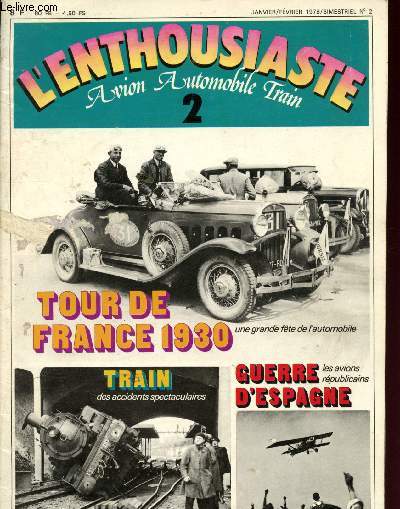 L'enthousiaste, Avion, automobile, Train n2 - janvier - fvrier 1978 :