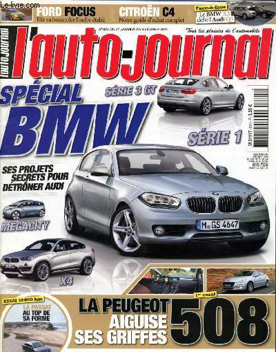 L'auto-Journal n821 - Du 27 Janvier au 9 fvrier 2011 : Ferrarie FF, Mercedes SLK - Salon de Detrooit - Mercedes Classe C restyle - Kia KV7 Concept  Porsche 911 - Stphane Labous, dirceteur de Chrysler et Dodge - La HD embarque - Peugeot 508 2.2 HDi 2