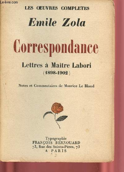 Correspondance - Lettres  Matre Labori (1898-1902) (Collection