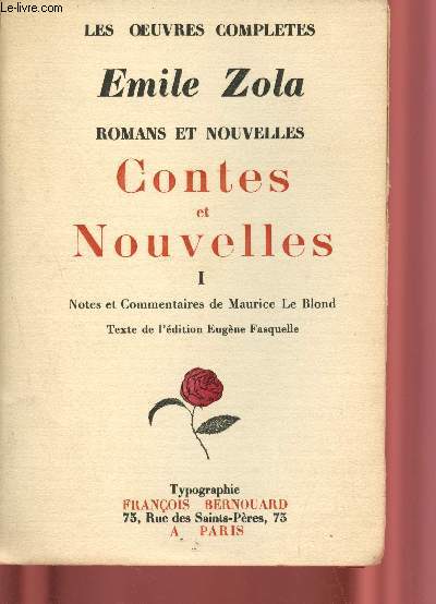 Romans et Nouvelles : Contes et Nouvelles - Tome I (Collection