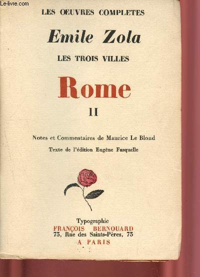 Les Trois Villes : Rome - Tome II (Collection