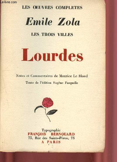 Les Trois villes : Lourdes (Collection