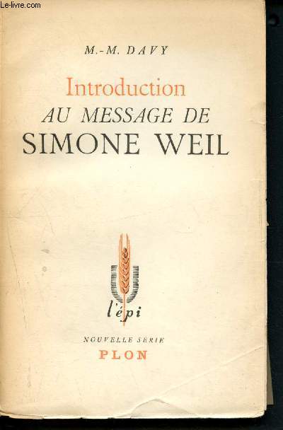 Introduction au message de Simone Weil