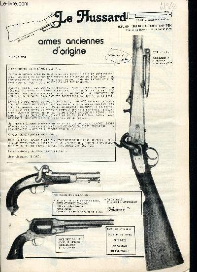 Le Hussard - 4 Mars 1985 - Catalogue N14 - Armes anciennes d'origine