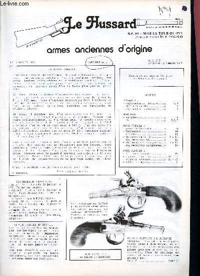 Le Hussard - 15 Janvier 1984 - Catalogue N9 - Armes anciennes d'origine