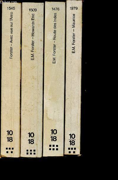 Maurice - Routes des Indes - Howards End- Avec vue sur l'Arno : coffret de 4 volumes- 10/18 des 