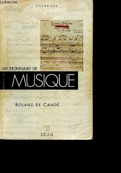 Dictionnaire de Musique (Dictionnaire Poche) - Collection Solfges