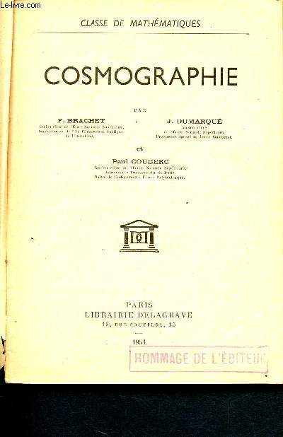 cosmographie - classe de mathmatiques