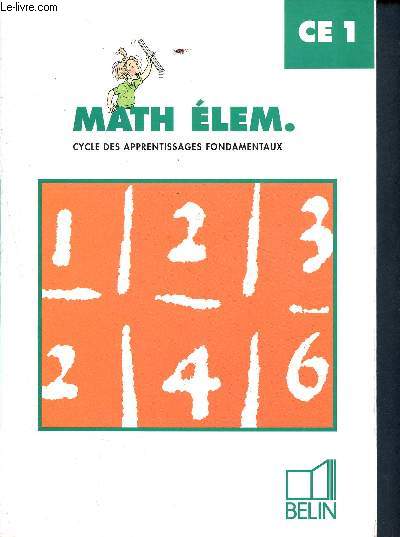 Math lem. CE1 - cycle des apprentissages fondamentaux