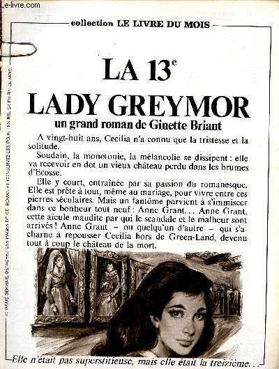 La 13me Lady Greymor - Collection le livre du mois