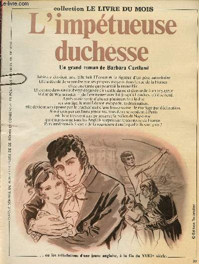 L'imptueuse duchesse - Collection Le livre du mois - roman  dtacher
