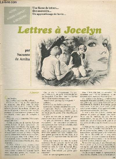Lettres  Jocelyn - Notre roman complet  dtacher