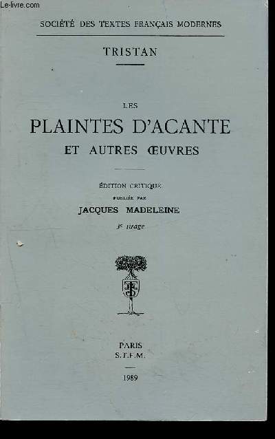 Les Plaintes d'Acante, et autres oeuvres - 57