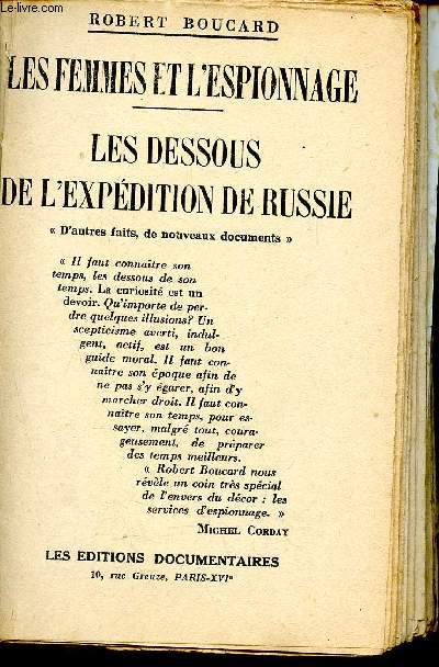 Les femmes et l'espionnage - les dessous de l'expdition de russie