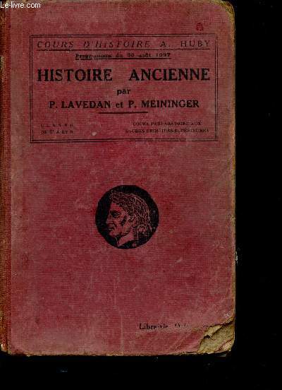 Cours d'histoire - Histoire ancienne - clase de 6me A et B - Programmes du 30 Aout 1937