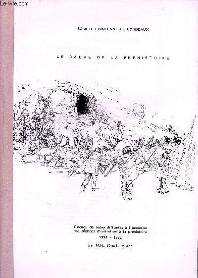 Le cadre de la prehistoire - recueil de notes diffuses  l'occasion des scances d'initiation  la prhistoire 1991-1992