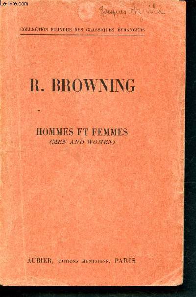 R. Browning - Hommes et femmes, pomes choisis - Men and women - collection bilingue des classiques trangers