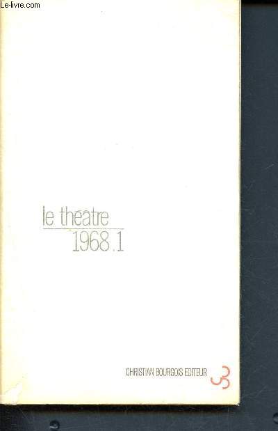 Le thtre 1968.1 - Cahiers dirigs par Arrabal
