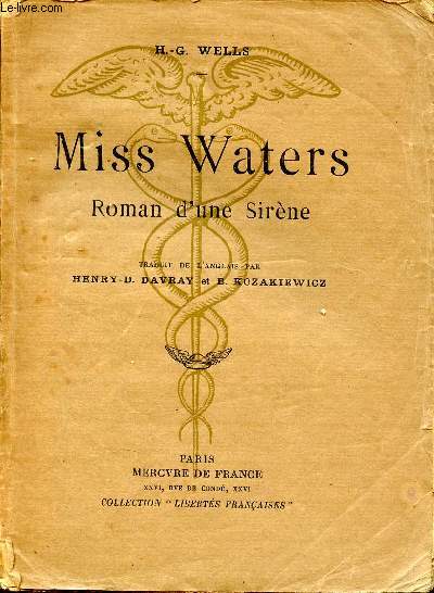 Miss waters roman d'une sirne