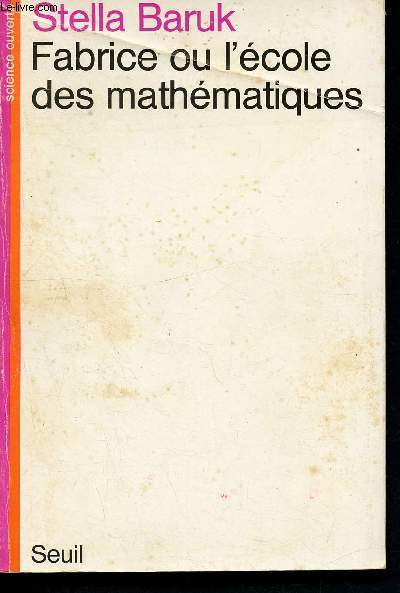 Fabrice ou l'ecole des mathematiques - collection science ouverte