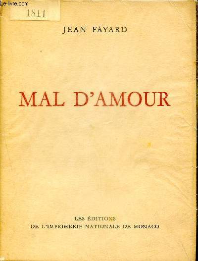 Mal d'amour / collection des prix goncourt