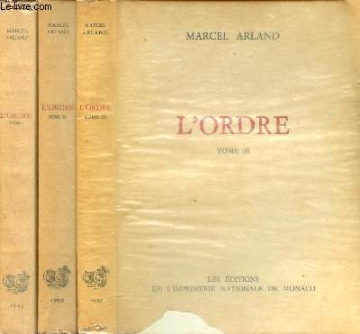 L'ordre - 3 tomes : tomes 1 + 2 + 3 / collection des prix goncourt