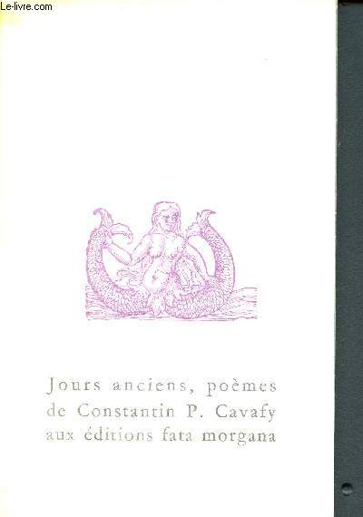 Jours anciens, poèmes - Cavafy Constantin - 1978 - Zdjęcie 1 z 1