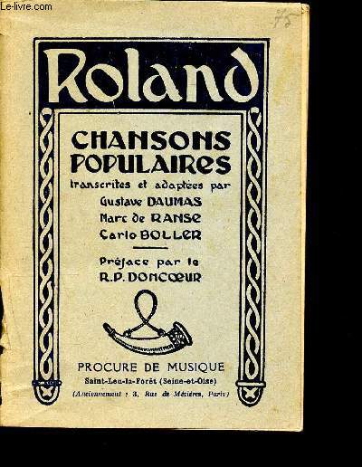 Roland chansons populaires Daumas