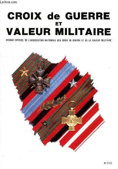 Croix de guerre et valeur militaire- N01-2 - Assemble gnrale nationale 2001 - la vie des sections - carnet croix de guerre...