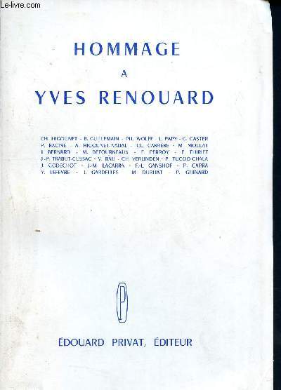 Hommage  Yves Renouard 1908 - 1965