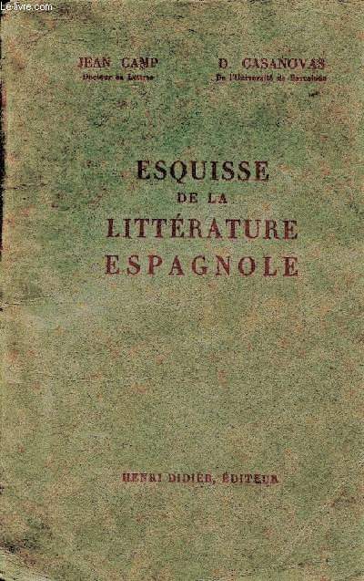 Esquisse de la littrature espagnole