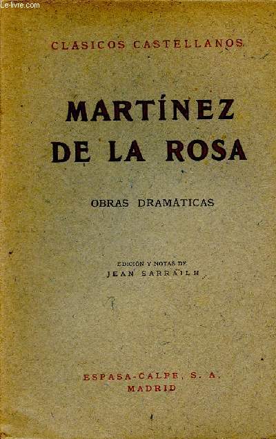 Martinez de la rosa - obras dramaticas - clasicos castellanos N107