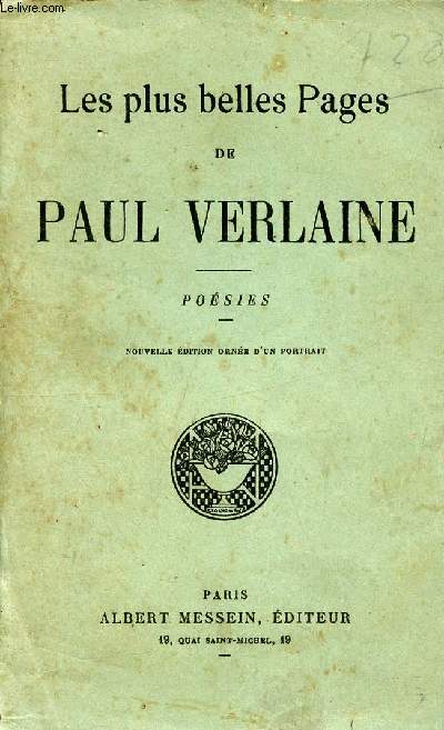 Les plus belles pages de Paul Verlaine - posies
