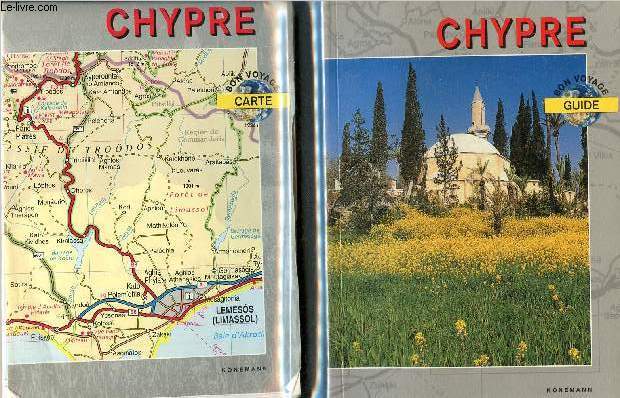 Chypre - guide et carte - bon voyage + 1 carte en couleur